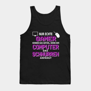 Gaming Computer Schnurren Zocker Tank Top